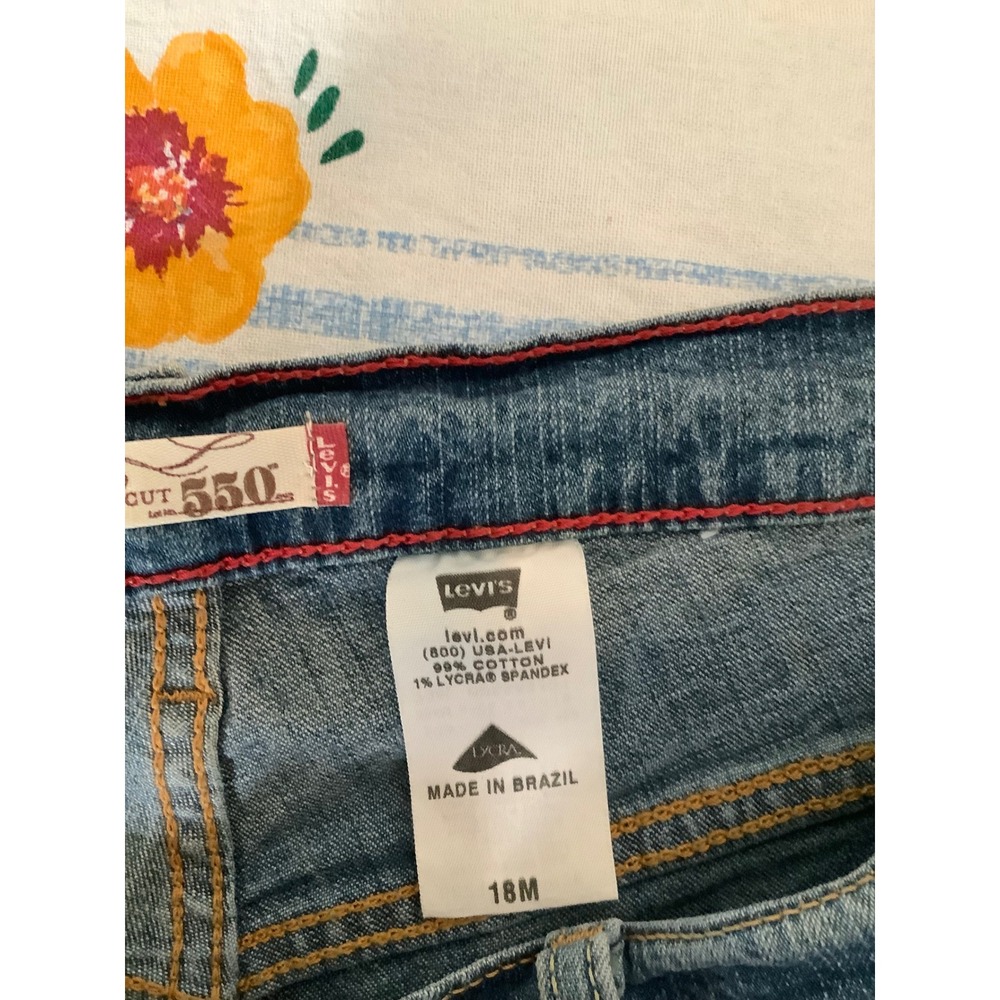 Levis 550 Relaxed Boot Cut Jeans Womens 18W Medium Wash Stretch Denim 291018-334 - Picture 6 of 14